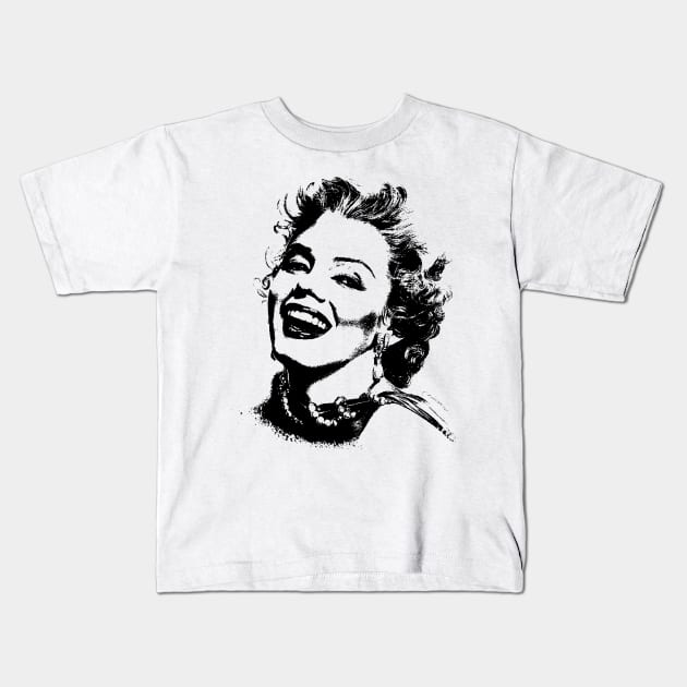 Marilyn Monroe Pop Art Portrait Kids T-Shirt by phatvo